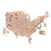 Drewniana mapa USA image-2 Polski