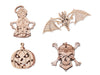 Set of Mini 3D Puzzles №2 - Bat, Angel, Skull, Pumpkin image-1 Italiano