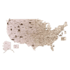 Drewniana mapa USA image-1 Polski
